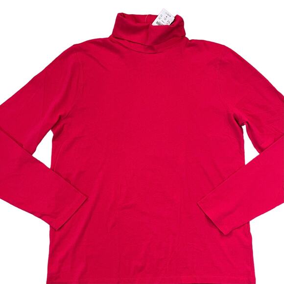 NWT J. Crew Scarlett Berry Pink Tissue Turtleneck - SIZE LARGE - Picture 2 of 11